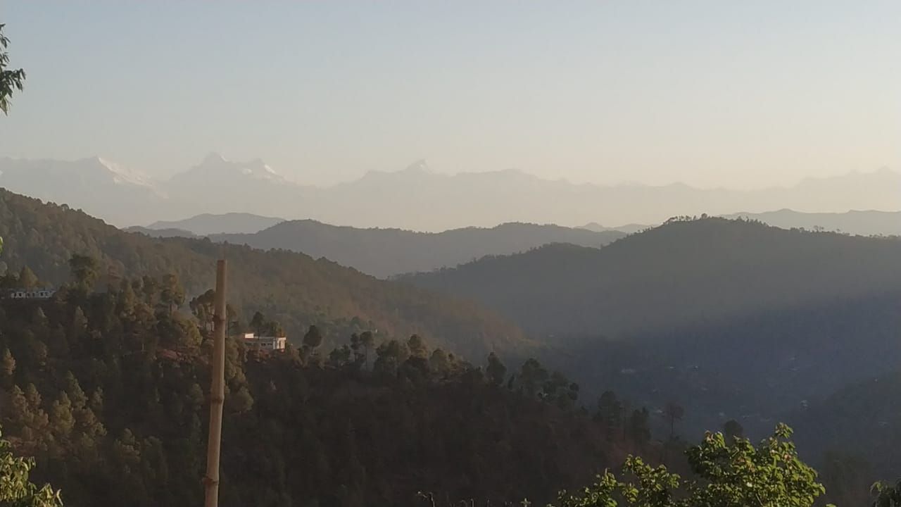 A mountainous landscape with a clear sky.