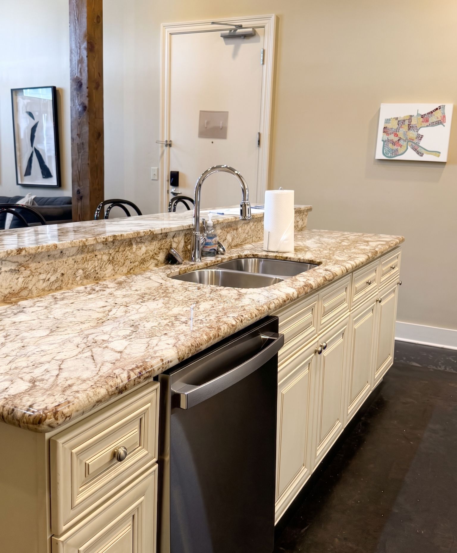 Well-appointed kitchen with granite counters