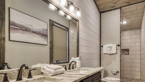 Bathroom - Indoor Pool, Mountain Views, 20-Ft Fireplace, Secluded, Hot Tub, Sleeps 12 (Gatlinburg)