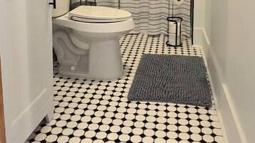 Hair dryer, soap, shampoo