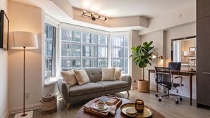 Living area - Contemporary Yorkville 2BR Condo (Toronto)