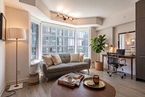 Living area - Contemporary Yorkville 2BR Condo (Toronto)