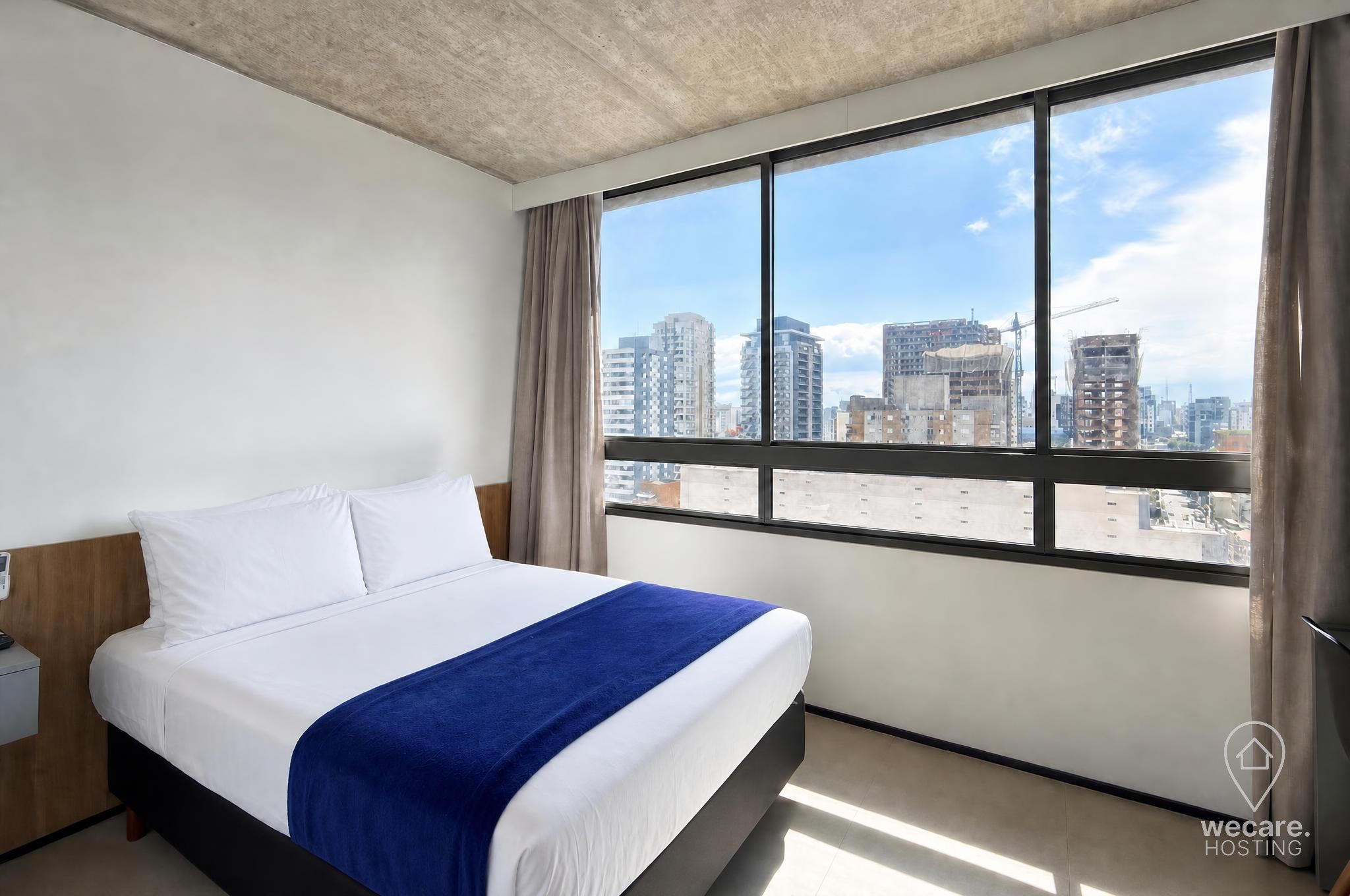 Desk, laptop workspace, blackout drapes, WiFi (free)