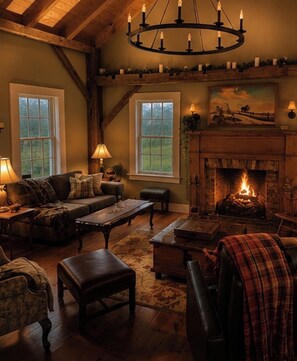 Living area - 1781 Country Estate • 55 Private Acres • Inn-Style Hospitality (Greenwich)