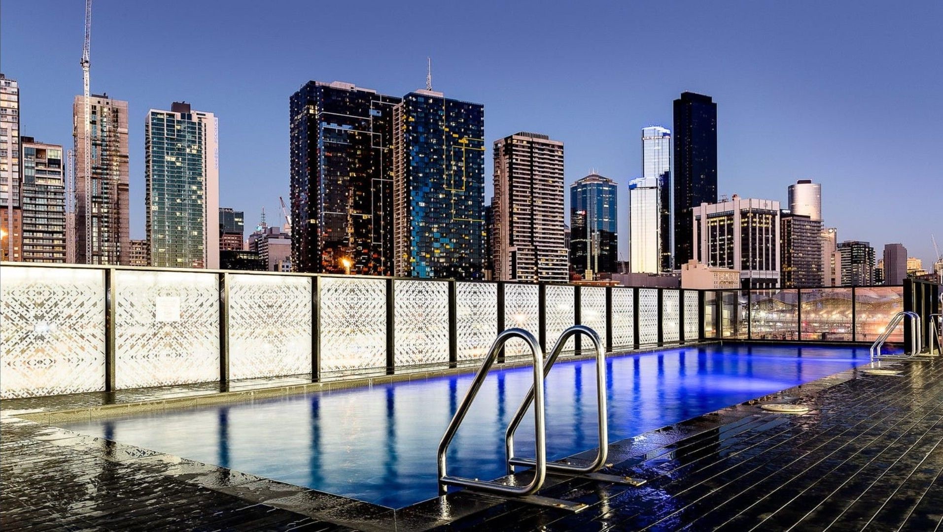 Heated complex outdoor pool