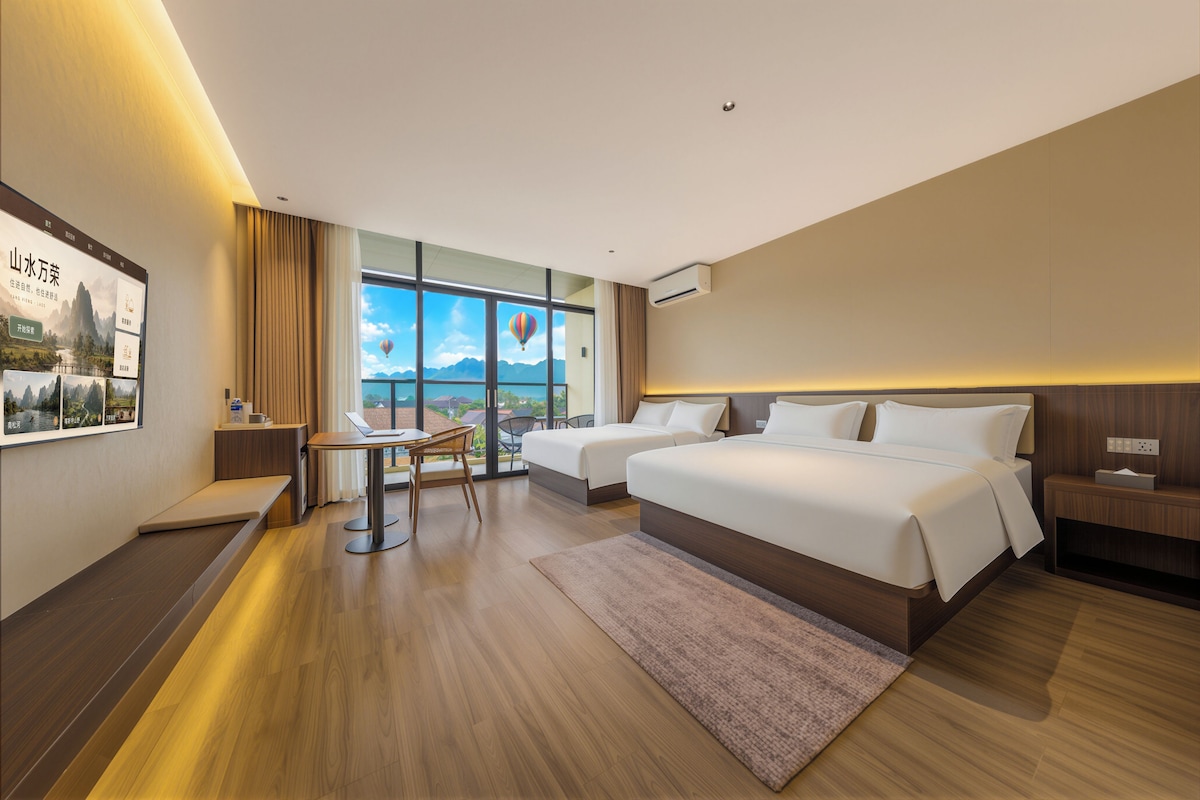 Camera Deluxe con 2 letti singoli, vista montagna | Biancheria da letto di alta qualità, Wi-Fi gratuito, lenzuola