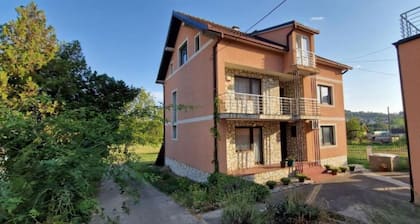 The beautiful, spacious villa in Vrčin features seven bedrooms and three bathrooms.