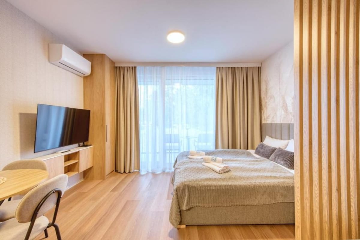 Studio, balkon | Een strijkplank/strijkijzer, gratis wifi, individueel gedecoreerd