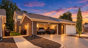 Welcome to your glowing sunset retreat with endless parking space. Just pull right up to the expansive driveway and let the vacation begin. - ✨ Modern 2BR Lyndon Loft Oasis | Work & Play| Private Patio | 2-Car Garage (Louisville)