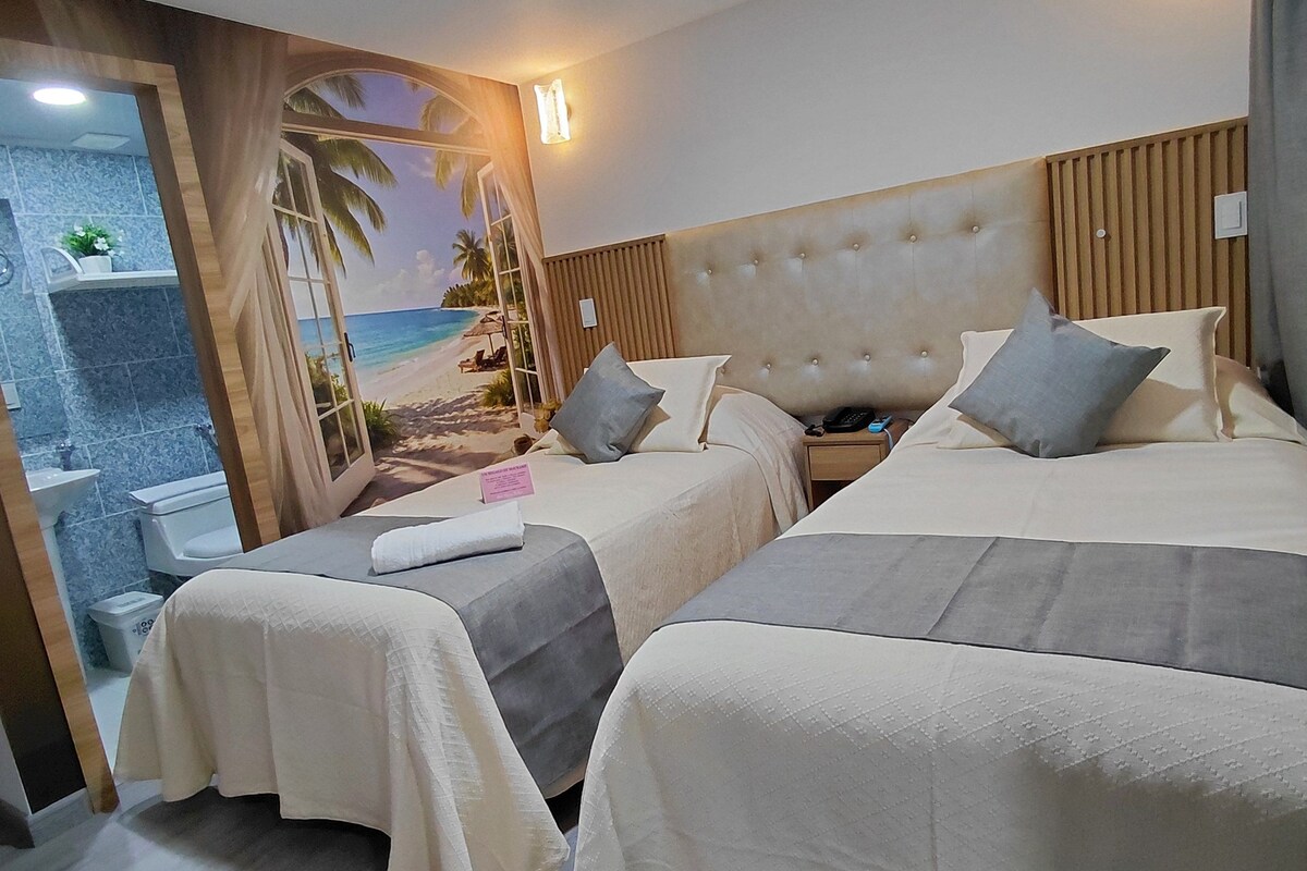 Habitación de diseñador-1 cama matrimonial o 2 individuales