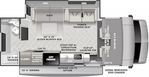 A 24' x 36' shower, 15' 6' awning, 60' x 75' queen Murphy bed, 12V fridge, 24' x 36' shower, 12V TV, 12V fridge, 12V TV, 15' 6' awning, 60' x 75' queen Murphy bed, 12V fridge, 12V TV, 12V fridge, 12V TV, 15' 6' awning, 60' x 75' queen Murphy bed, 12V fridge, 12V TV, 12V fridge, 12V TV, 15' 6' awning, 60' x 75' queen Murphy bed, 12V fridge, 12V TV, 12V fridge, 12V TV, 15' 6' awning, 60' x 75' queen Murphy - Luxury Mercedes 25 Foot RV w/ Full Bathroom + WiF/TV close to the Poconos (Blairstown)