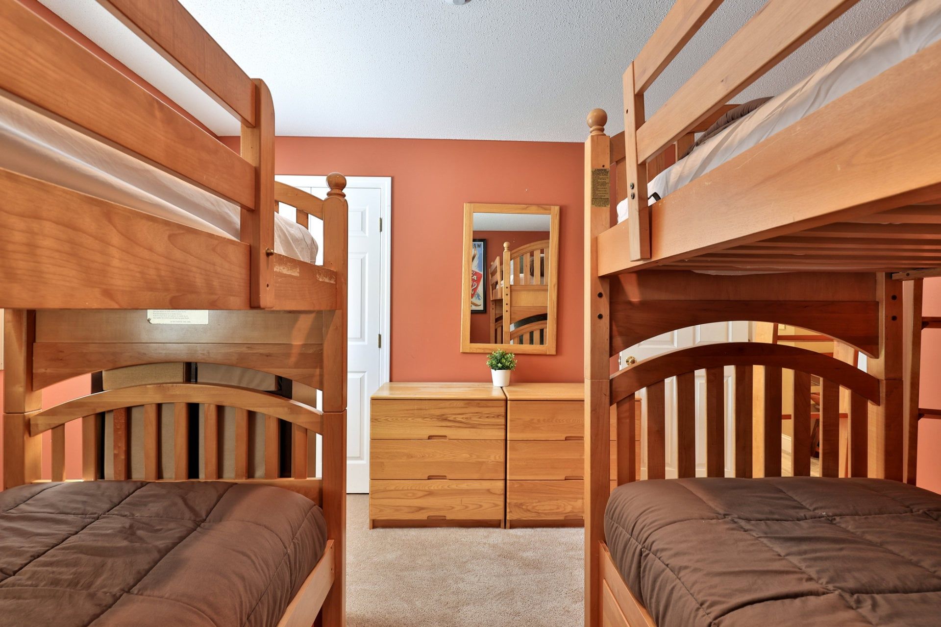 The third bedroom sleeps four in two sets of bunk beds, leaving the queen rooms for the rest of your group.