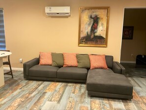 Large comfortable couch.