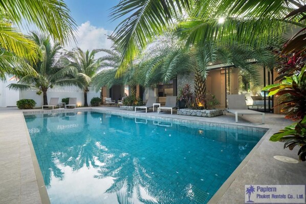 Unclassified image, 1 of 80, button - LUXURY VILLA WITH LARGE POOL, TERRACE, 4- CH-4, BATHROOMS—Near the Beaches—Close to All Shops (Tambon Rawai)