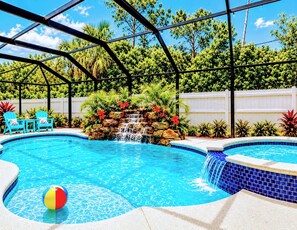 Unclassified image, 5 of 24, button - Heated Saltwater Pool + Hot Tub + Tiki Bar. Only minutes to Downtown & Beaches (Vero Beach)