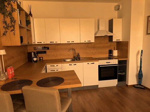 Modern Apartment with Balcony & Stunning Súľov Rocks Views