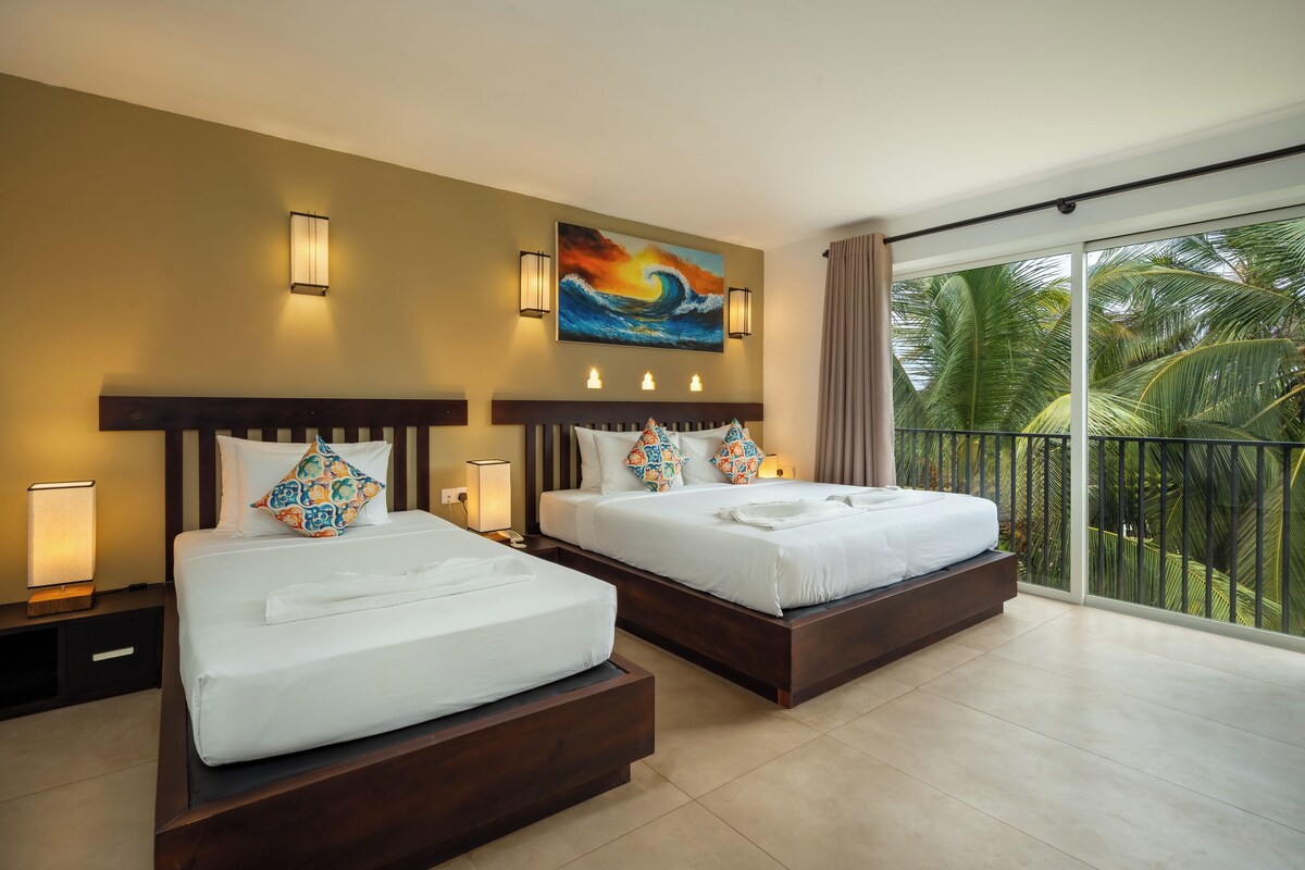 Egyptian cotton sheets, premium bedding, free minibar items, free WiFi