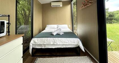 Off-Grid Tiny House with Stunning Vistas in Myrrhee, Victoria