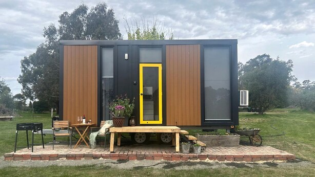 Unclassified image, 1 of 20, button - Cozy Off-Grid Tiny Home Firepit Bush Escape Retreat in Kyneton, Australia (Kyneton)