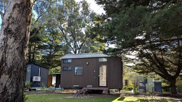 Unclassified image, 1 of 17, button - Secluded Tiny House Loft with Living Room Space, Tennis Court and Swimming Pool in Victoria, Australia (Dadswells Bridge)