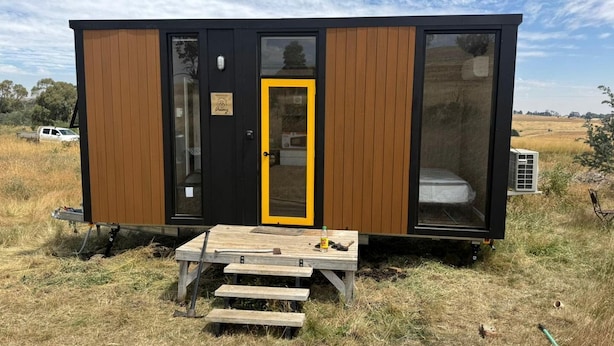 Unclassified image, 1 of 13, button - Pet Friendly Farm Stay Glamping in a Victoria Tiny Home (Smeaton)