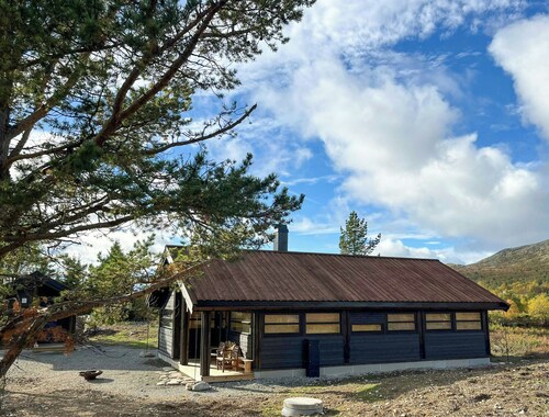 Cabin with mountain hikes and fire pit