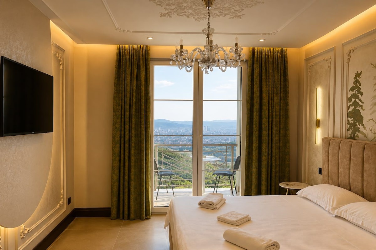 Luxury Double Room, Balcony, City View | Desk, laptop workspace, free WiFi