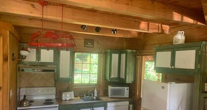 Chalet chaleureux avec foyer intérieur
