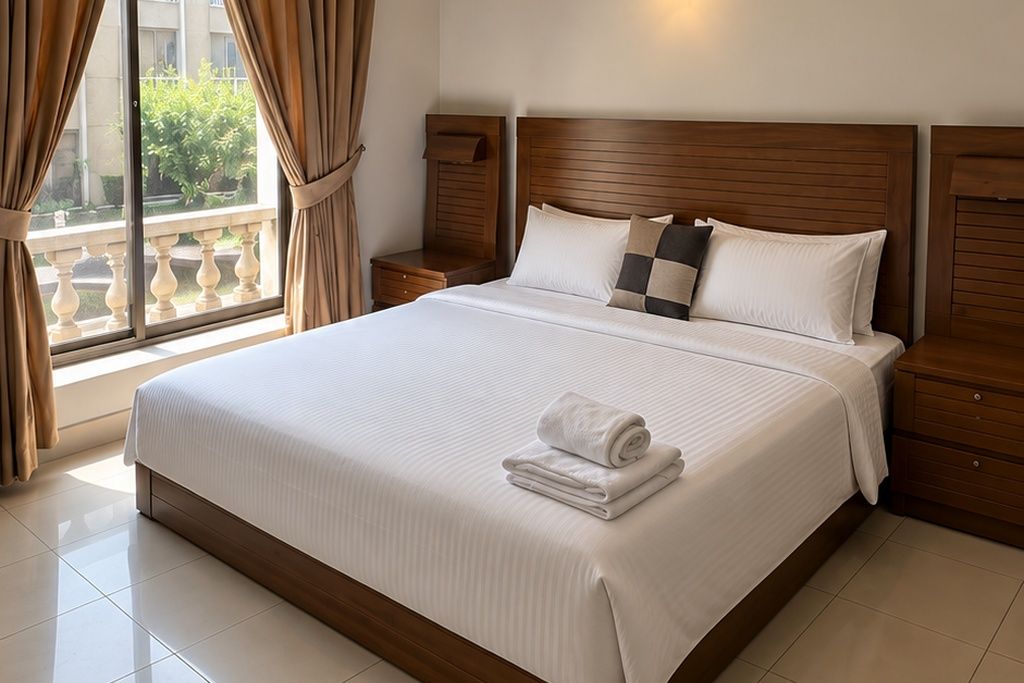 Iron/ironing board, WiFi, bed sheets