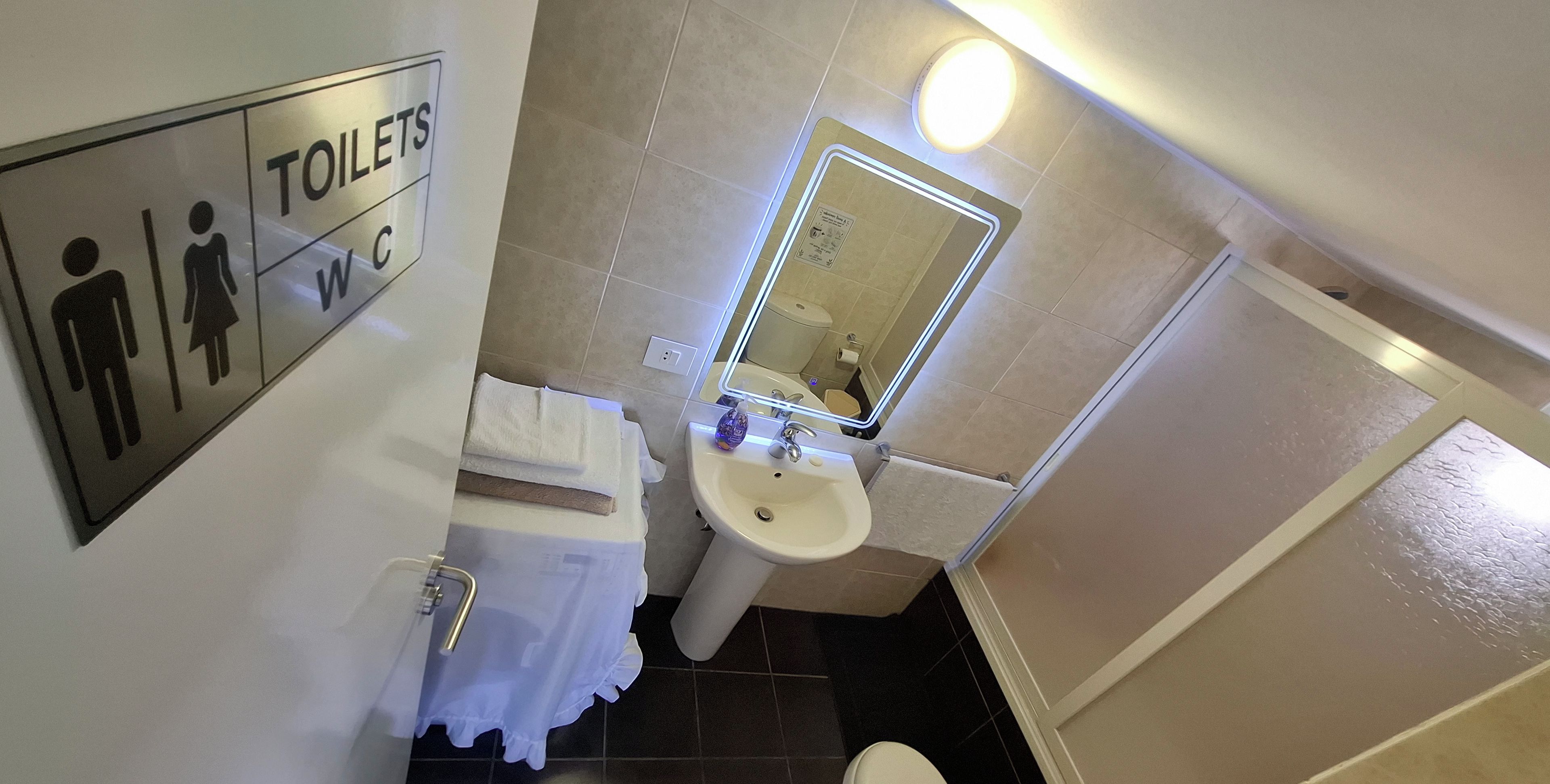 indoor toilet, washing machine, Douche