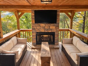 Unclassified image, 3 of 31, button - Creekfront Blue Ridge Cabin - Hot Tub, Game Room, Fire Pit & Spacious Decks (Blue Ridge)