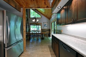 Private kitchen - Lakefront Cabin | Snowmobile & ATV Access + Relax (Cable)