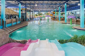 An indoor water park with slides and a pool. - Coco Key Hotel 2 Double Studio Water Park Arcade (Orlando)