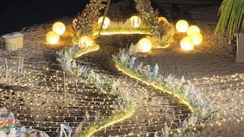 Outdoor banquet area