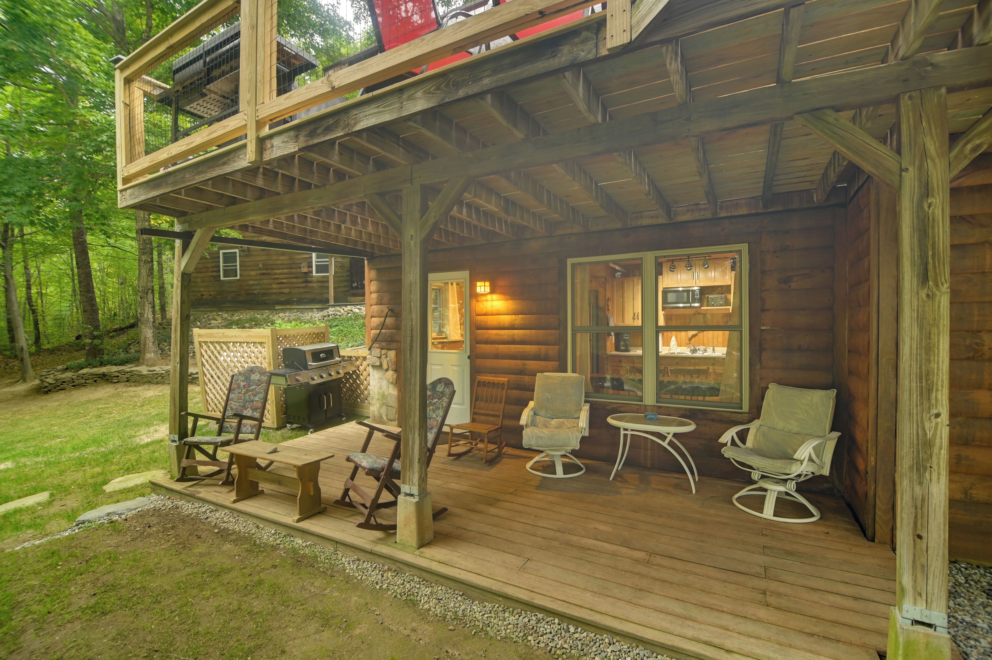 Exterior | Private Deck | Single-Story Cabin on 1st Floor