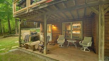 Exterior | Private Deck | Single-Story Cabin on 1st Floor
