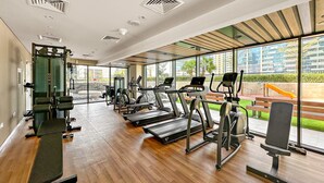 Fitness facility - Near Metro  1BR  Pool view & Prime Location (Dubai)