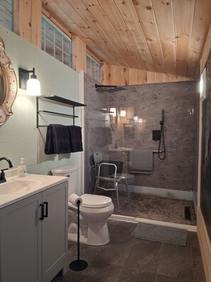 Unclassified image, 5 of 19, button - The Upper Room... Watch mountain sunsets from your bed! Accessibility festures. (Butler)