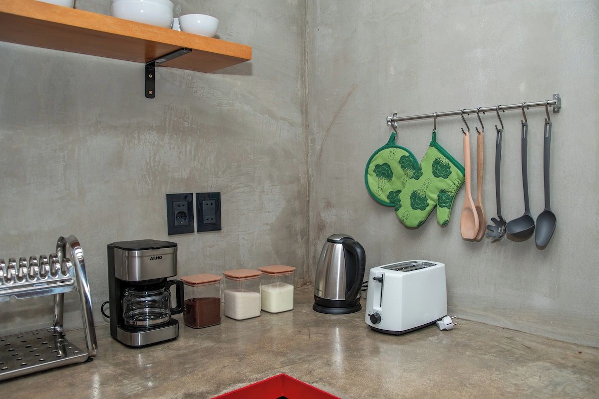 Kitchen counter with small appliances