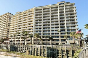 Exterior - Beachfront Resort Condo with Pools, Spa, Club House and Pickleball Court (Gulf Shores)