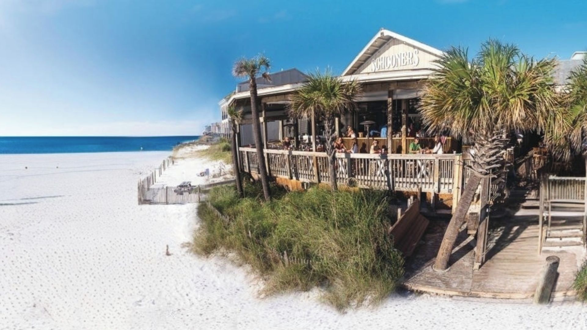 Schooners - the best beachfront restaurant in PCB and right by our beach access