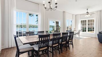 Plenty of room for big family dinners, game nights and lingering around the table.