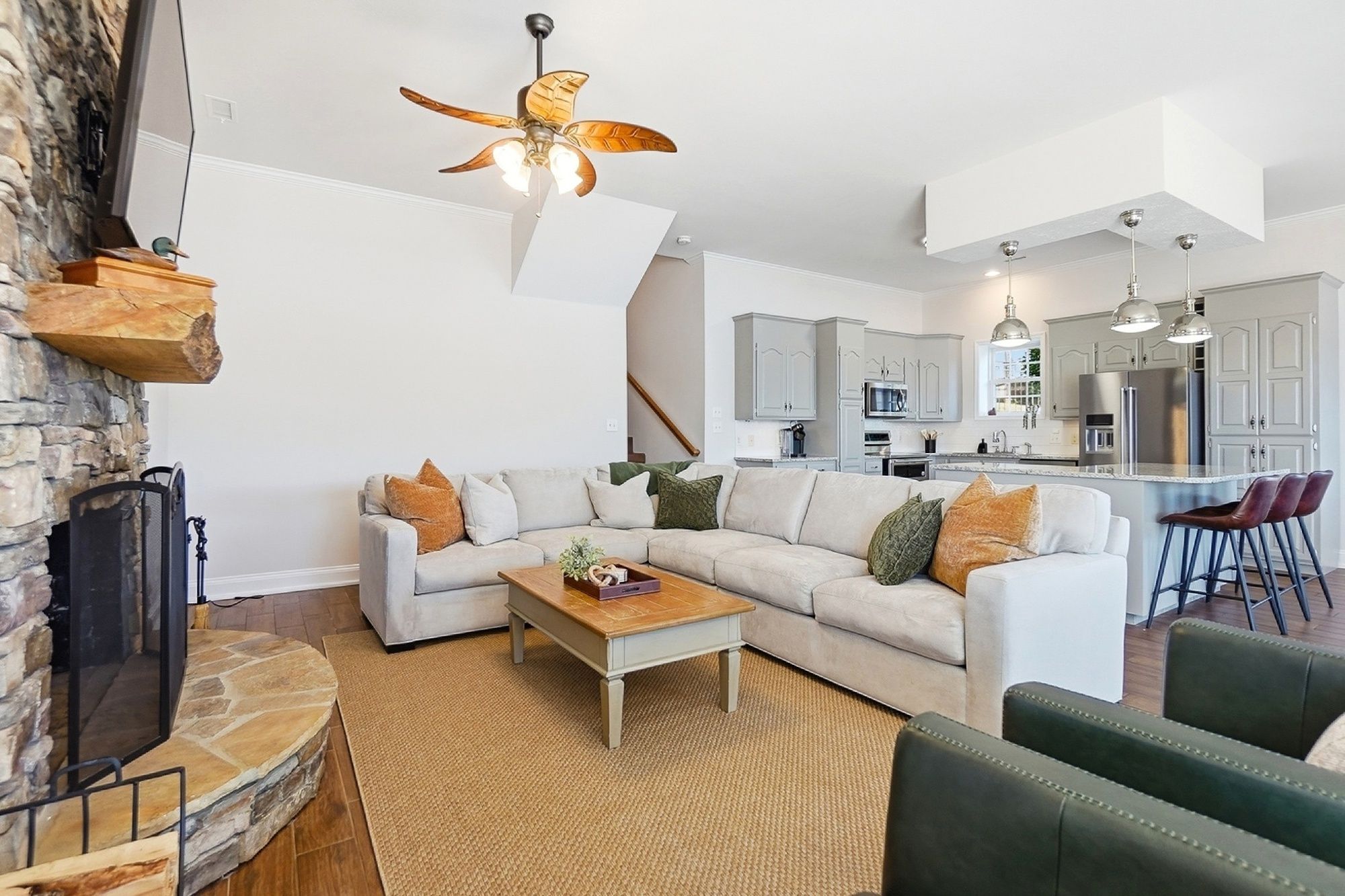Come on in! Bright, comfortable and designed for everyone to actually spend time together.