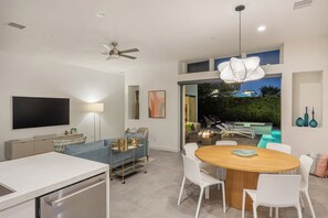 Enjoy the easy flow between kitchen, dining, and living areas, perfect for gathering together. - Modern Oasis in Central Palm Springs (Palm Springs)