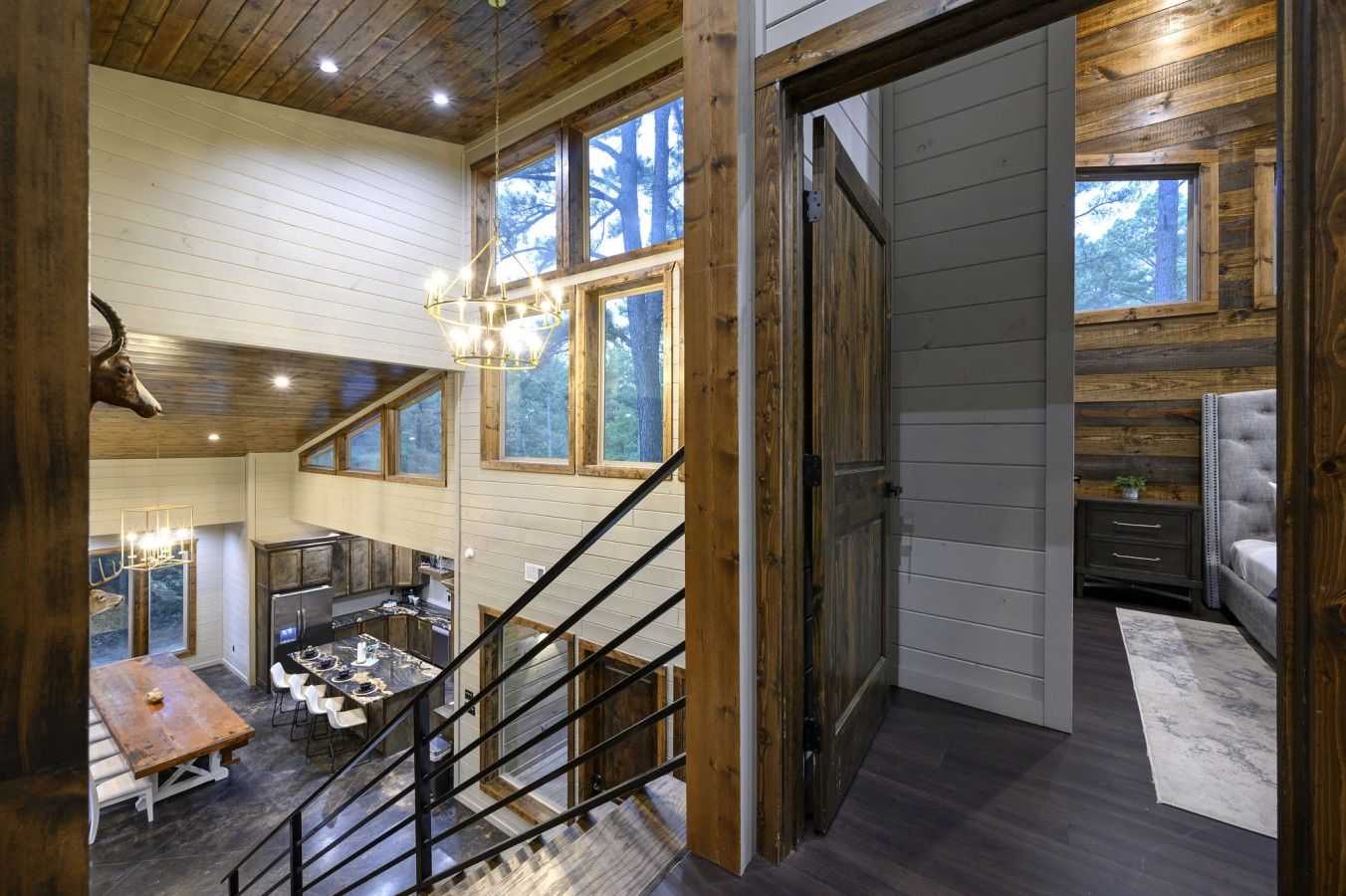 Look down from the loft onto a stunning open great room below.