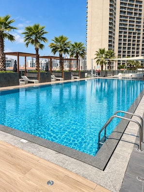 Pool - Top-Floor JVC Stay  Sunset & Skyline Views (Dubai)