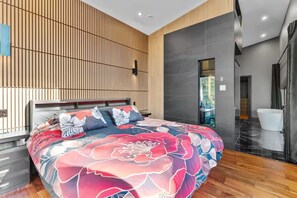 Chambre des maîtres - Pool, Spa & Nature - Chalet Volcano (Notre-Dame-de-la-Merci)