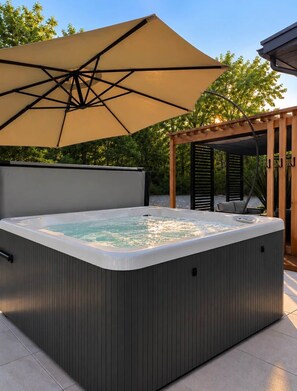 Private hot tub off the terrace