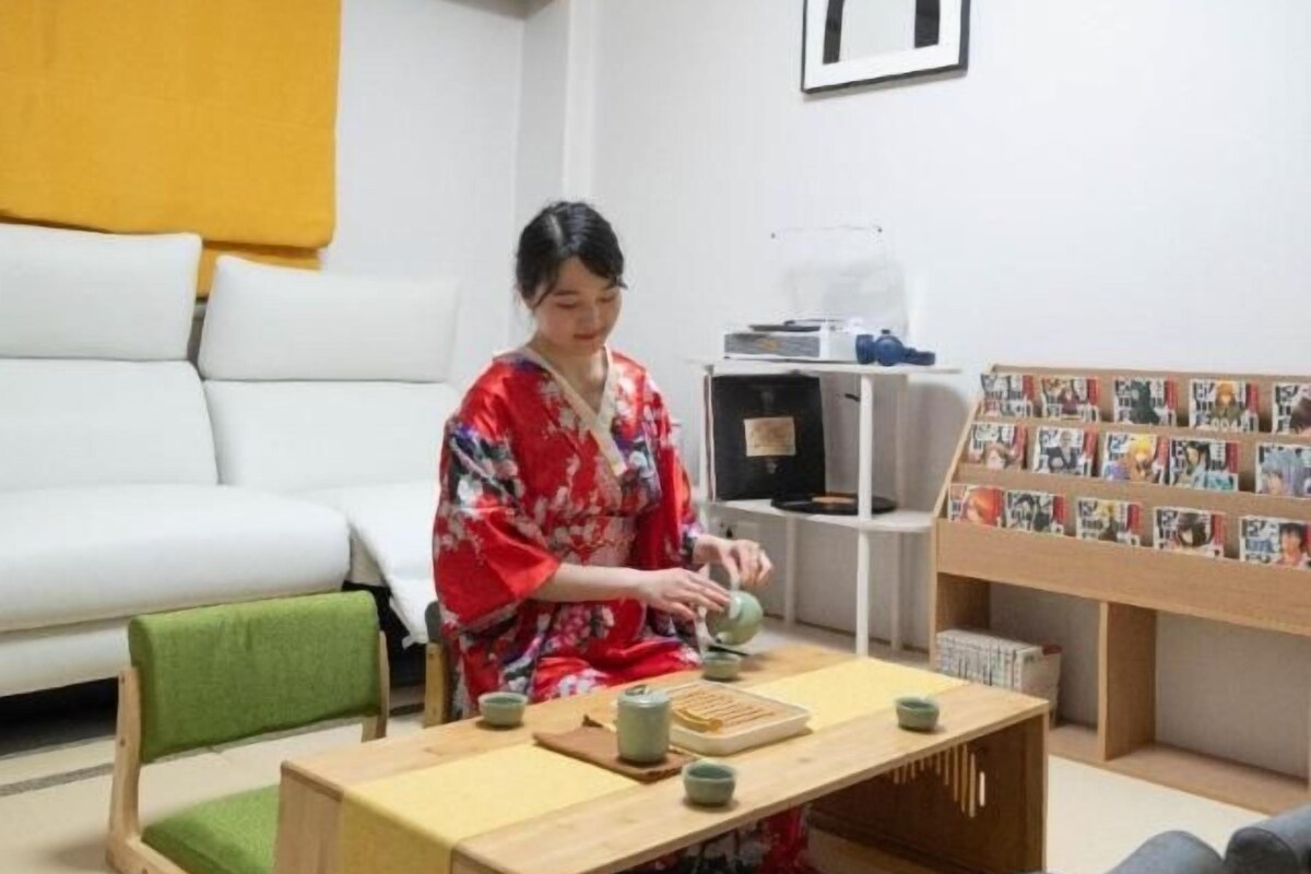 Vierbettzimmer im japanischen Stil, Stadtblick | Innenbereich