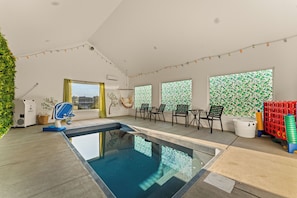 Indoor pool: Enjoy your own private indoor pool—perfect for swimming and relaxing no matter the weather.